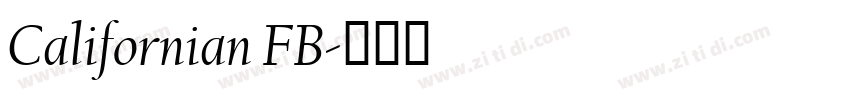 Californian FB字体转换